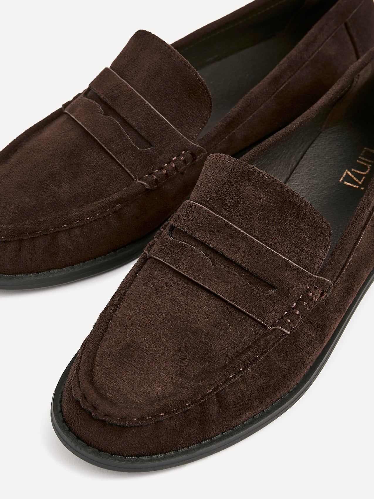 Linzi Precise Brown Faux Suede Classic Loafer image 4