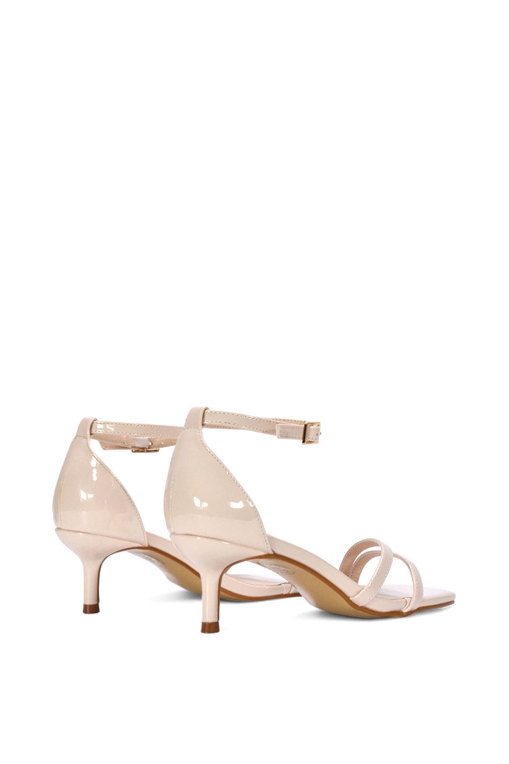 XY London 'Lea' Open Toe Strappy Low Kitten Heel Sandal Shoes image 3