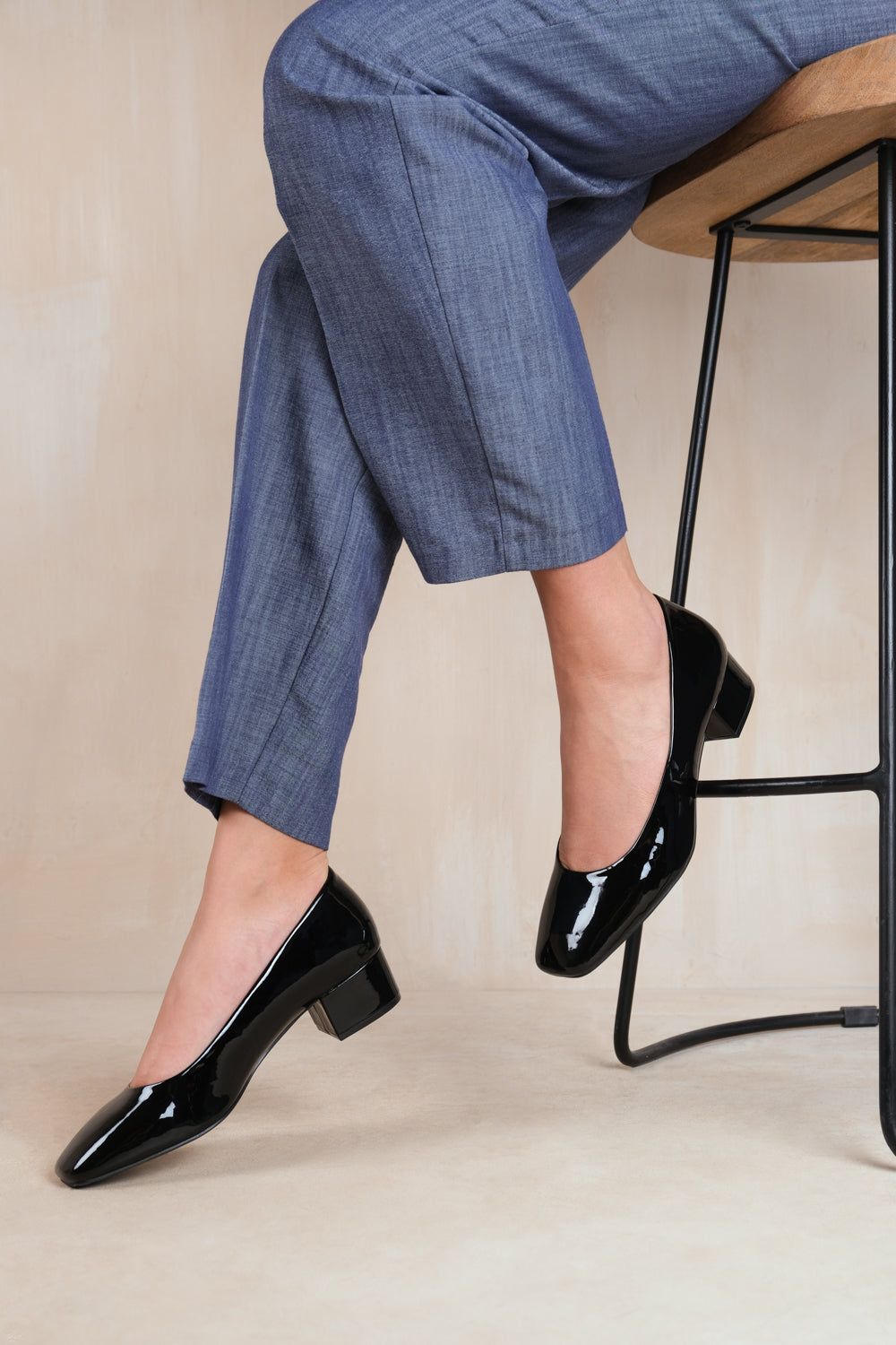 Where's That From 'Seattle' Wide Fit Low Block Heel With Square Toe image 1