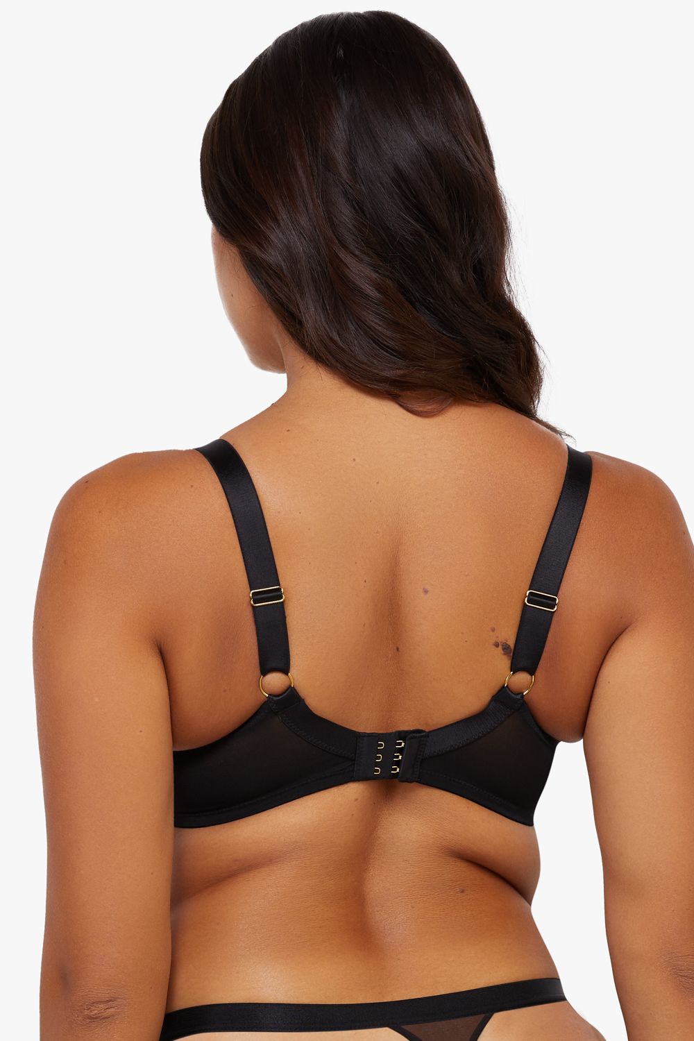 Playful Promises Eleanor Black Strappy Embroidery Balconette Bra image 3