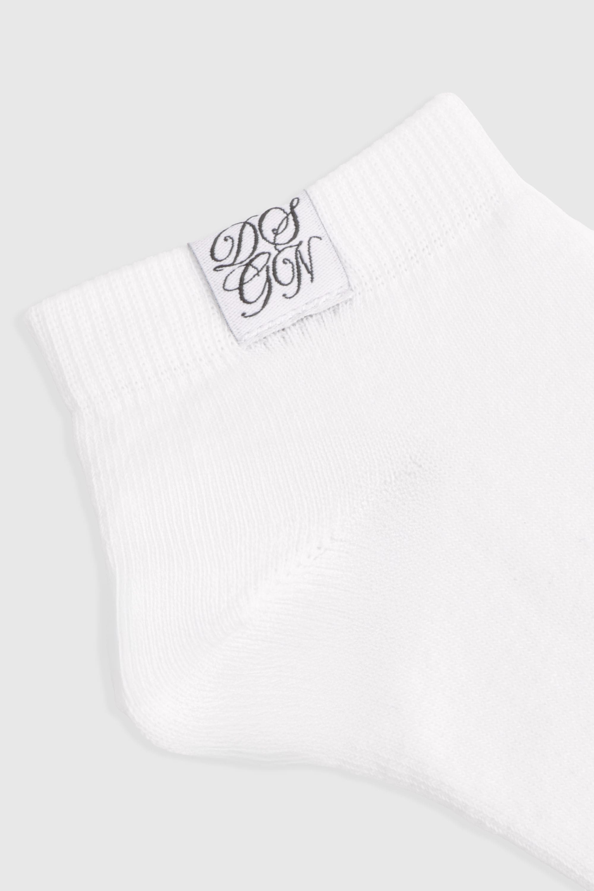 DSGN Studio DSGN Studio Label Detail Trainer Socks White image 3