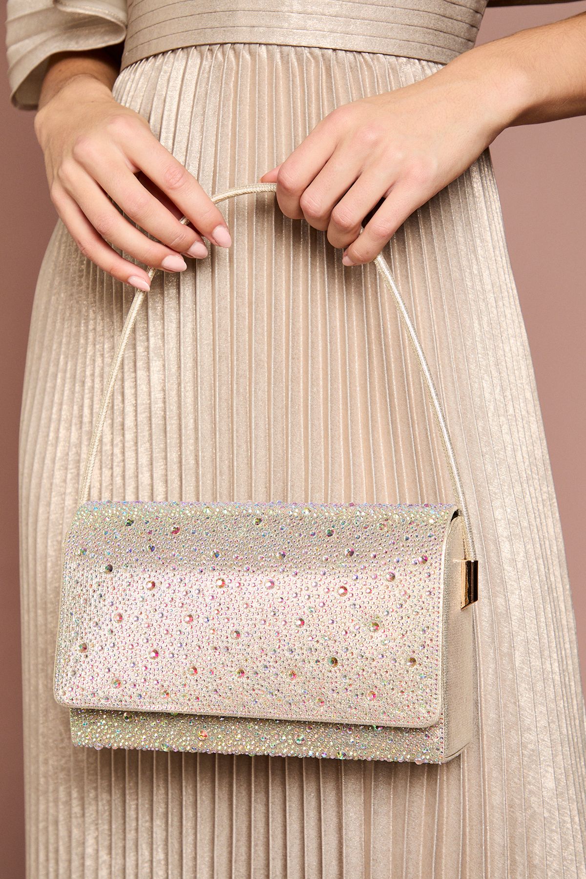 Coast Annie Diamante Shoulder Bag Gold image 1