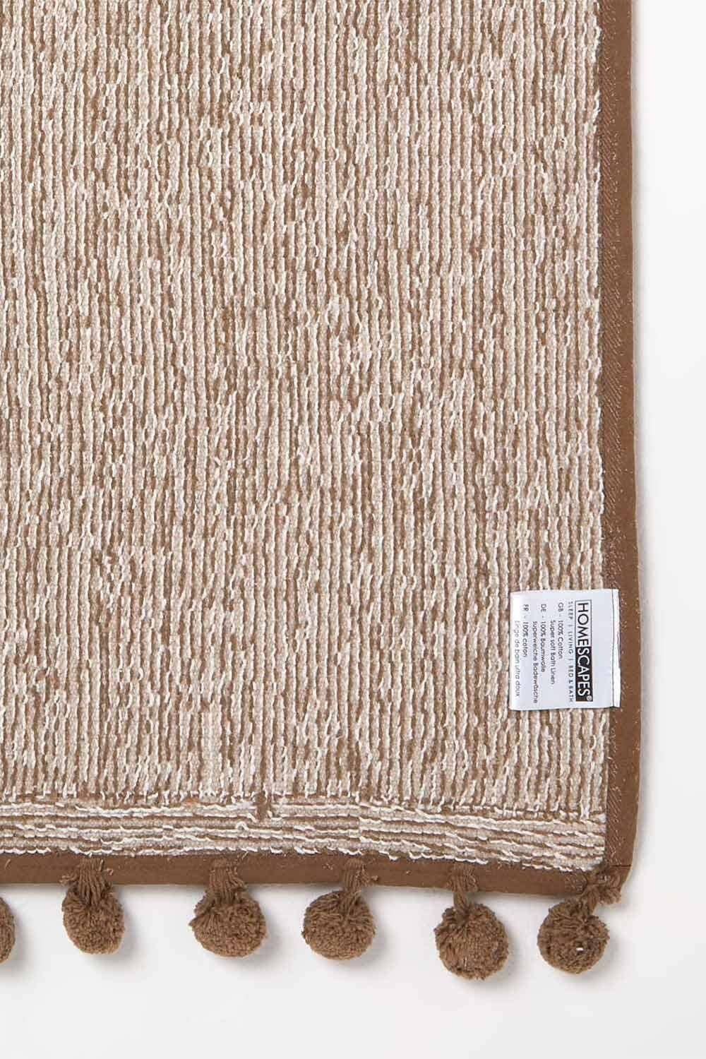 Homescapes Tufted Bath Mat 100% Cotton with Pom Pom Edges image 5