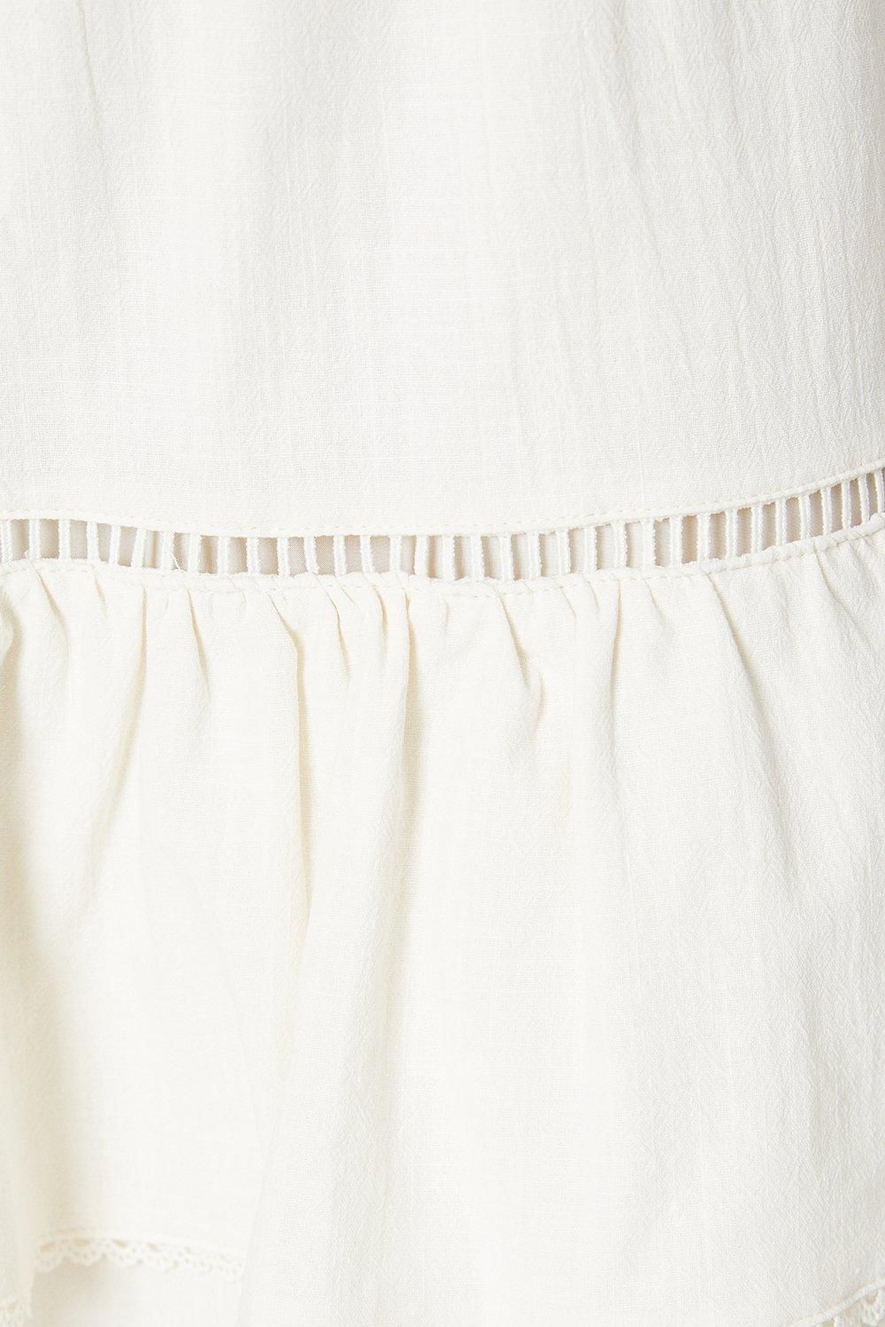 Oasis Plain Tiered Mini Skirt Stone image 5