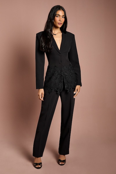 Coast Pleat Front Straight Leg Formal Trouser Black