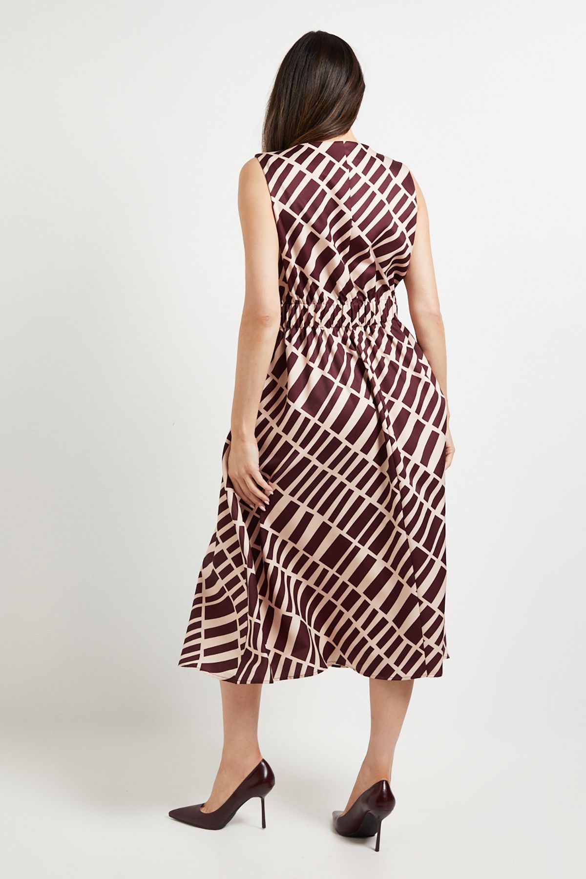 Principles Trapeze Midi Dess Camel image 3