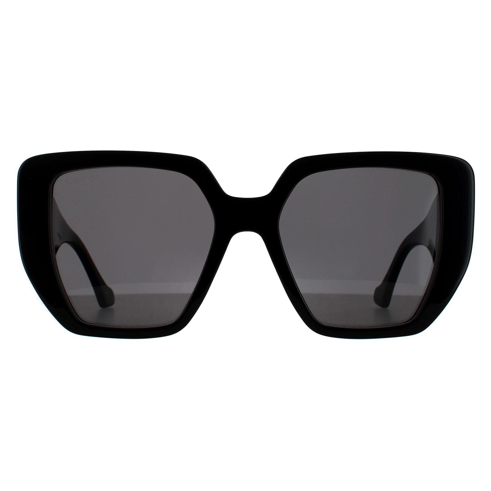 Gucci Square Black Grey Sunglasses