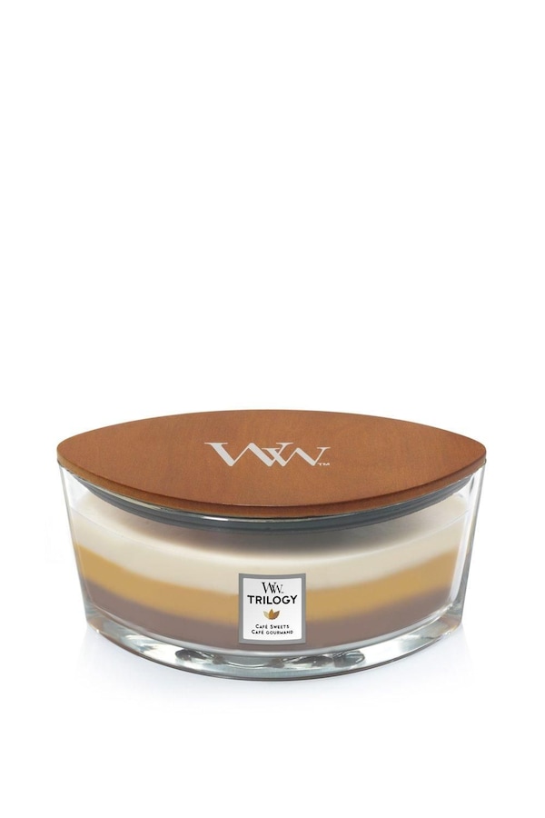 Woodwick Trilogy Café Sweets Ellipse Candle Multi