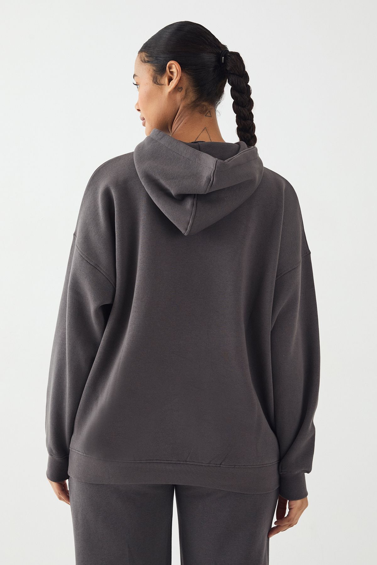 DSGN Studio DSGN Studio Applique Oversized Hoodie Charcoal image 2