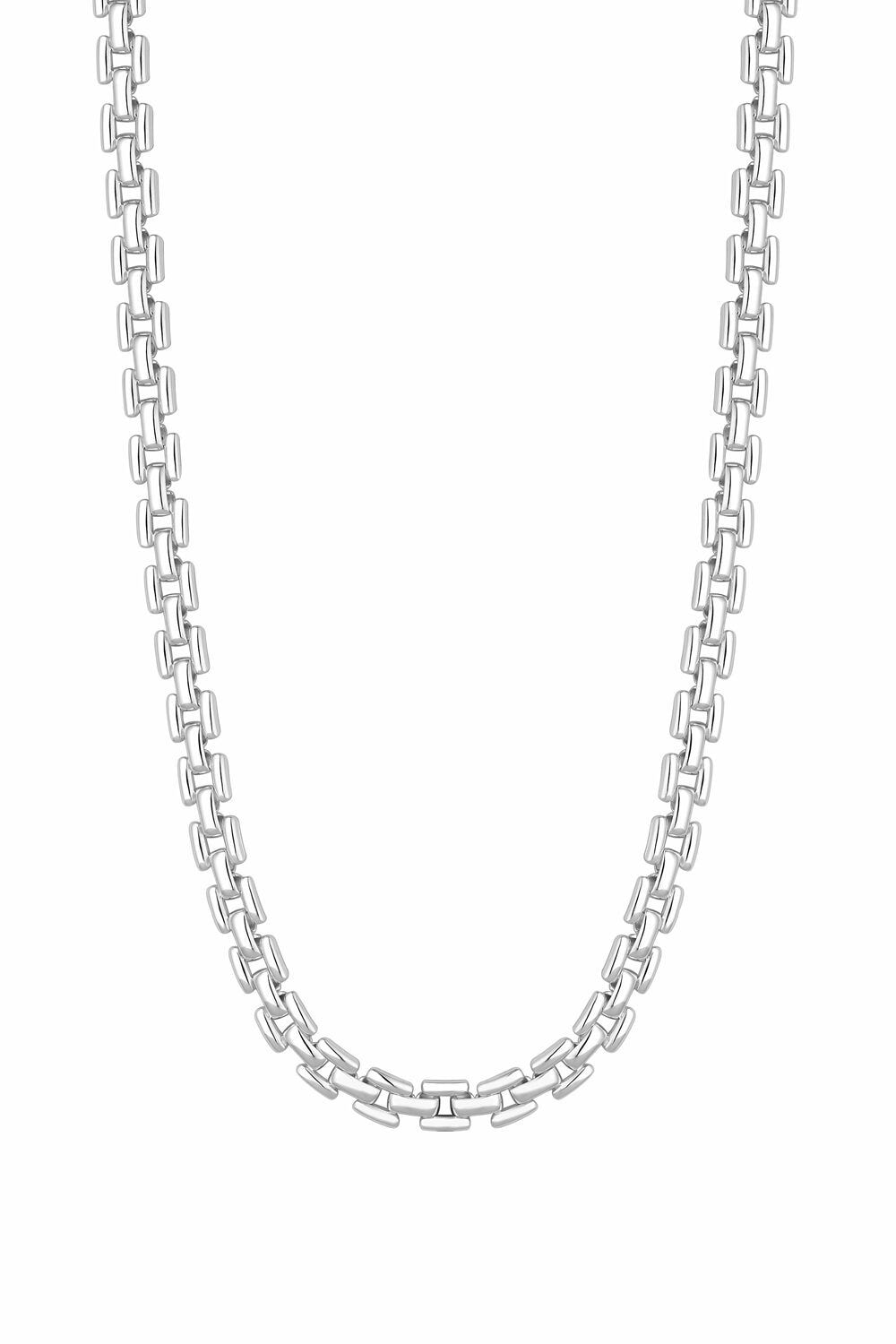 Inicio Silver Plated Recycled Gate Chain Necklace - Gift Pouch image 3