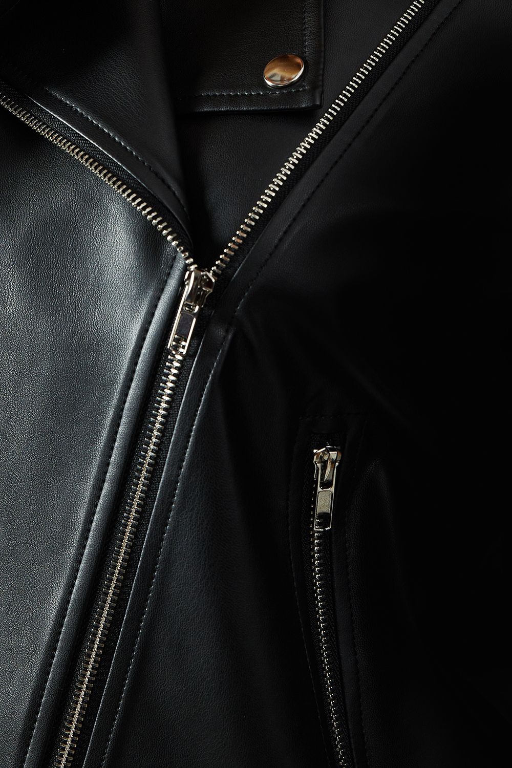 MissPap Leather Look Biker Jacket Black image 5