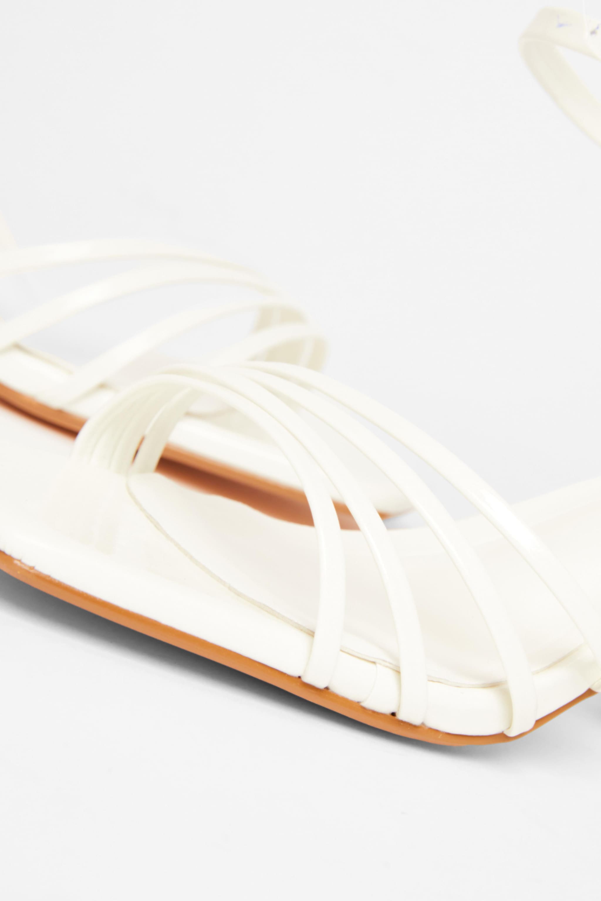 Quiz White Block Heel Sandals image 4