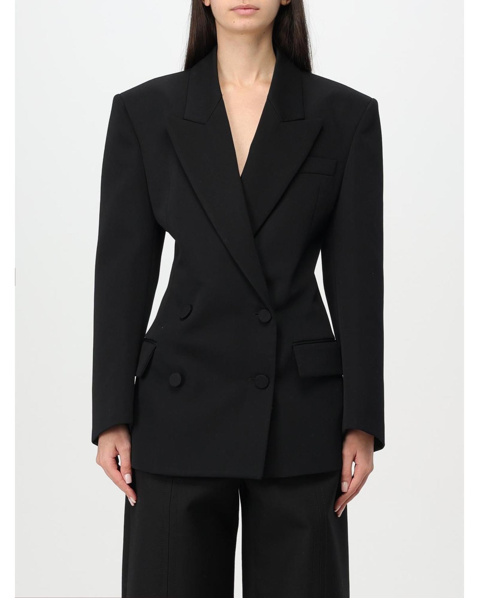 Valentino Structured DoubleBreasted Blazer Wo - Black Jackets
