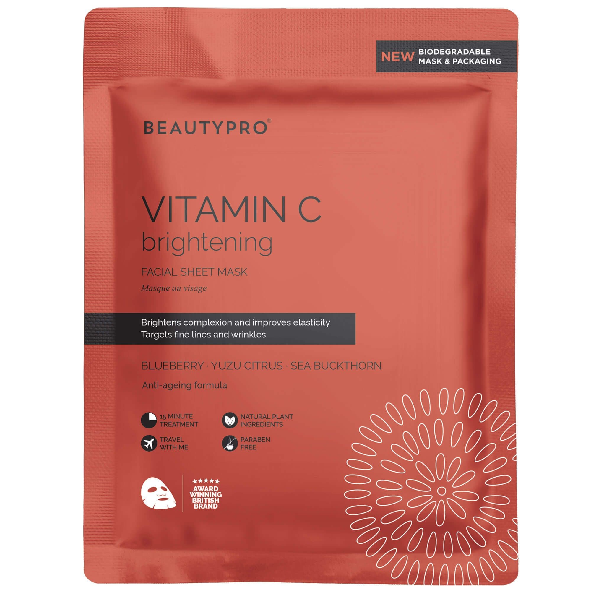 BEAUTYPRO Vitamin C Brightening Sheet Mask - Pack Of 4 image 2