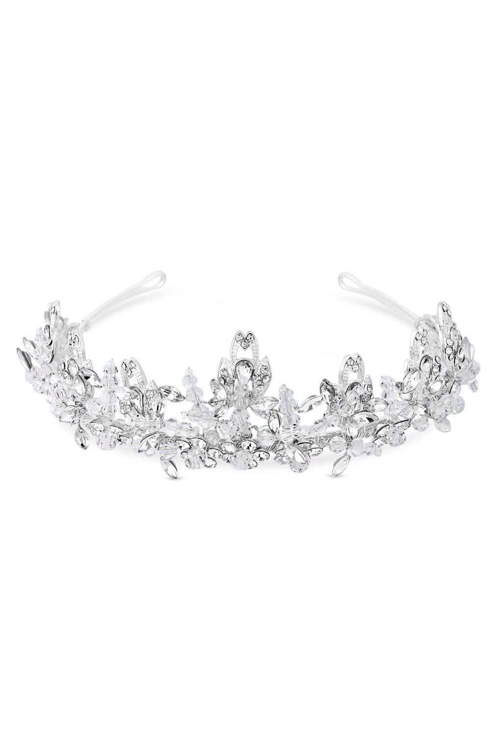 Jon Richard Sophia Bead And Crystal Statement Tiara - Gift Pouch image 1