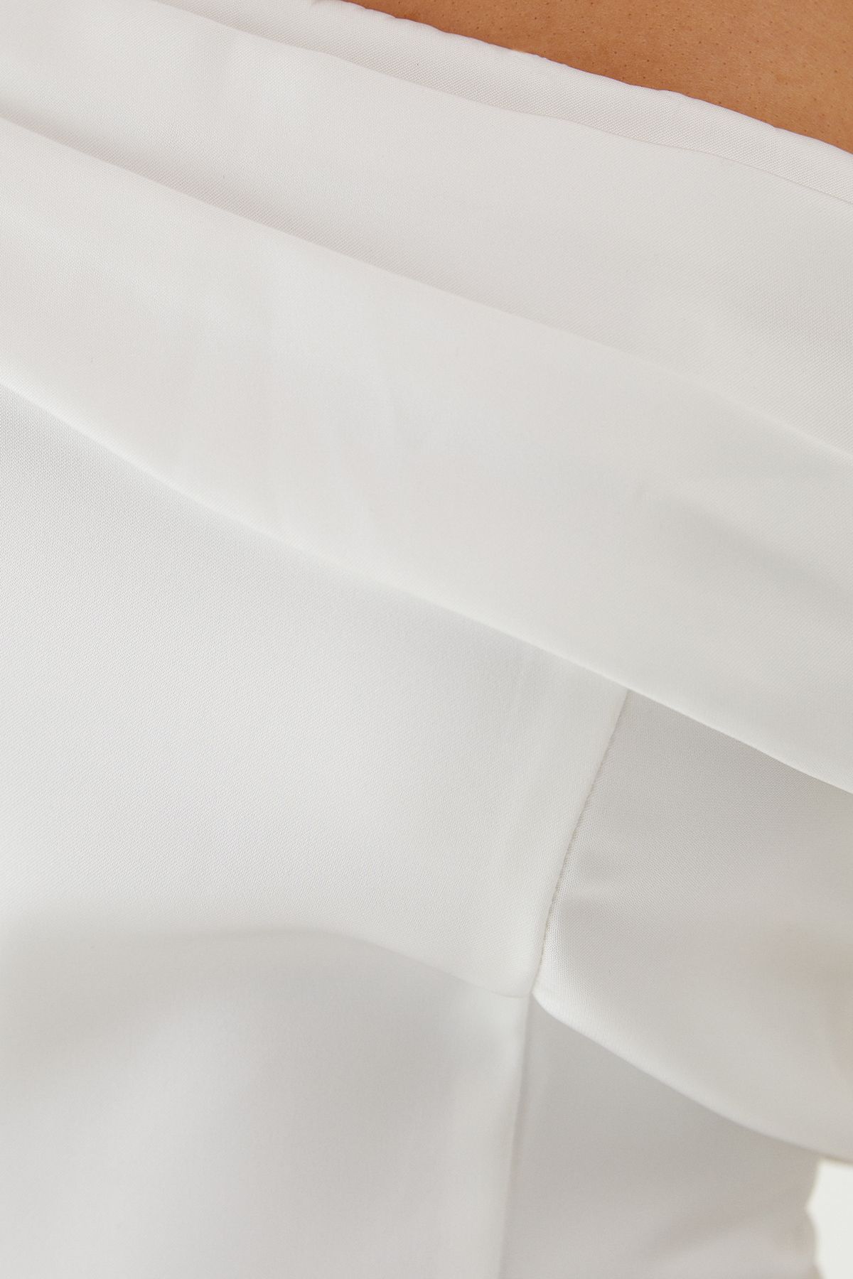 MissPap Bardot Twist Straight Leg Jumpsuit White image 5