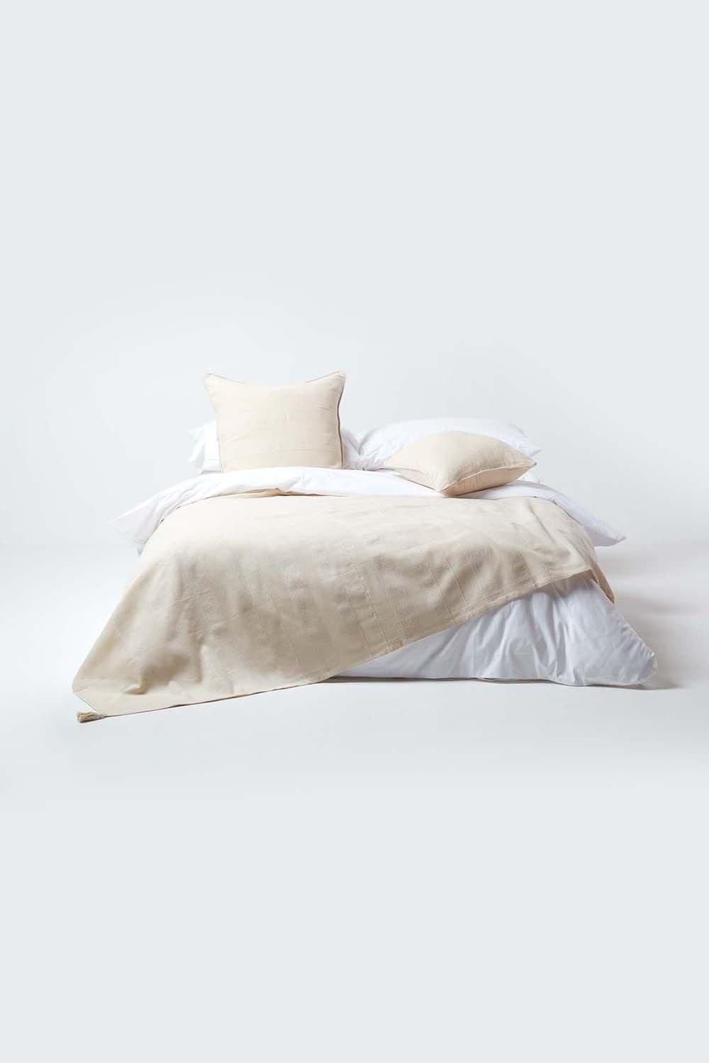 Homescapes Cotton Rajput Ribbed Cushion Cover image 4