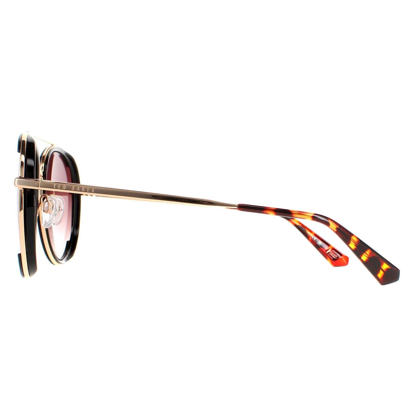 Ted Baker Aviator Black Gold Brown Gradient TB1638 Gaia image 3