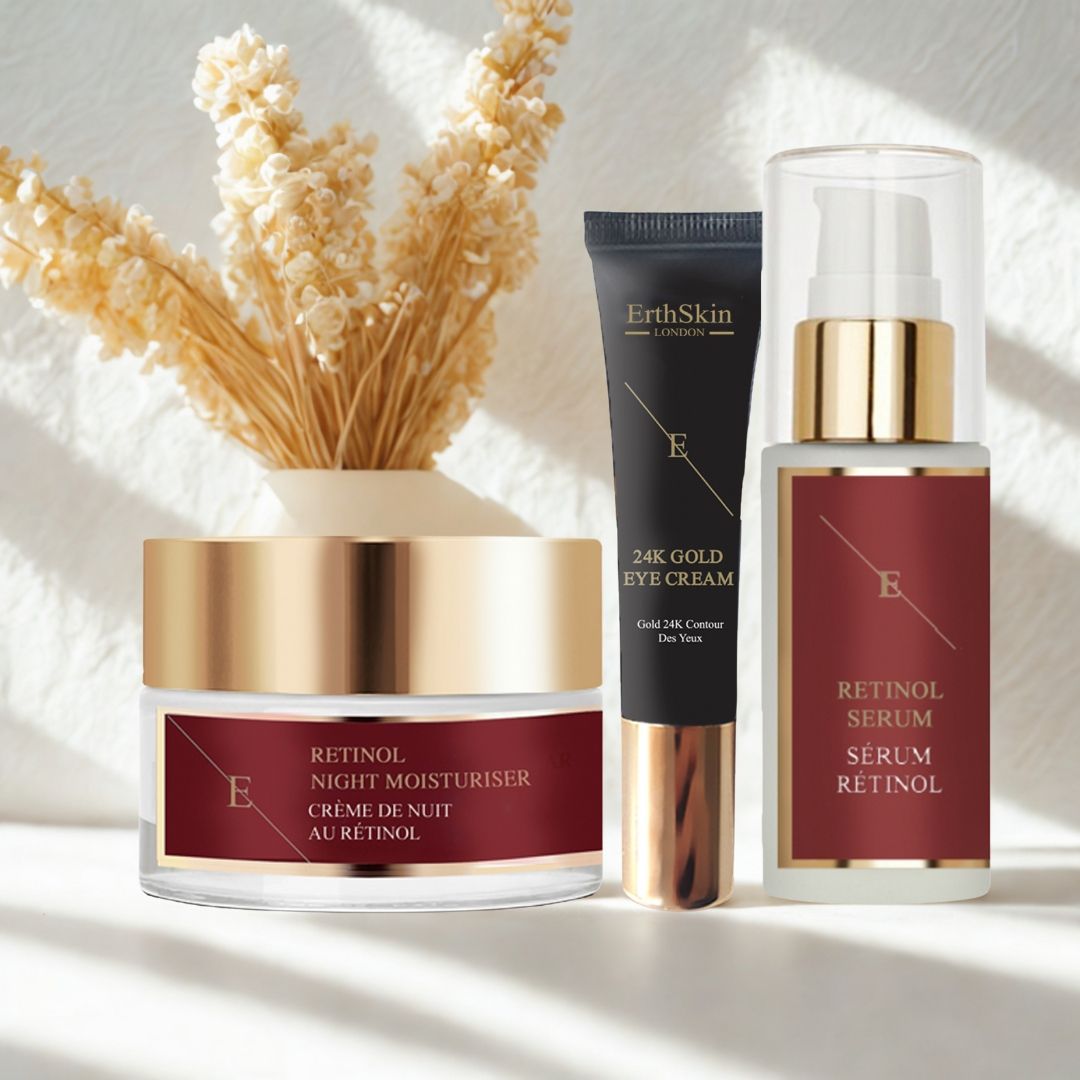 Erth Skin London Retinol Trio: Serum60ml , Night Cream 50l + 24k Eye Cream 20ml image 3