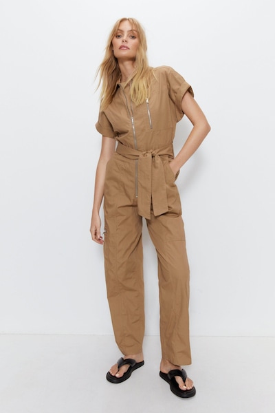 Warehouse Petite Utility Tie-up Boilersuit Camel