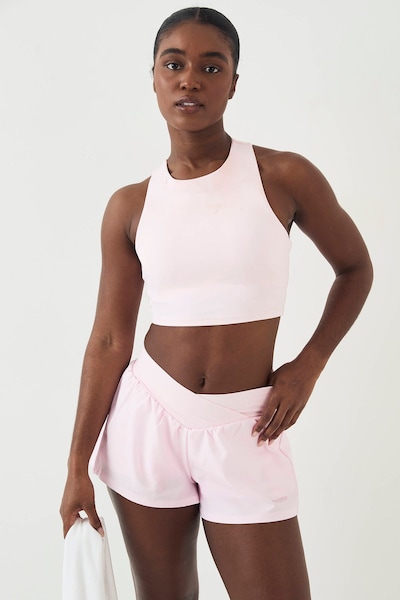 DSGN Studio DSGN Studio Ultra Sculpt Racer Back Padded Crop Vest Top Marshmallow Pink