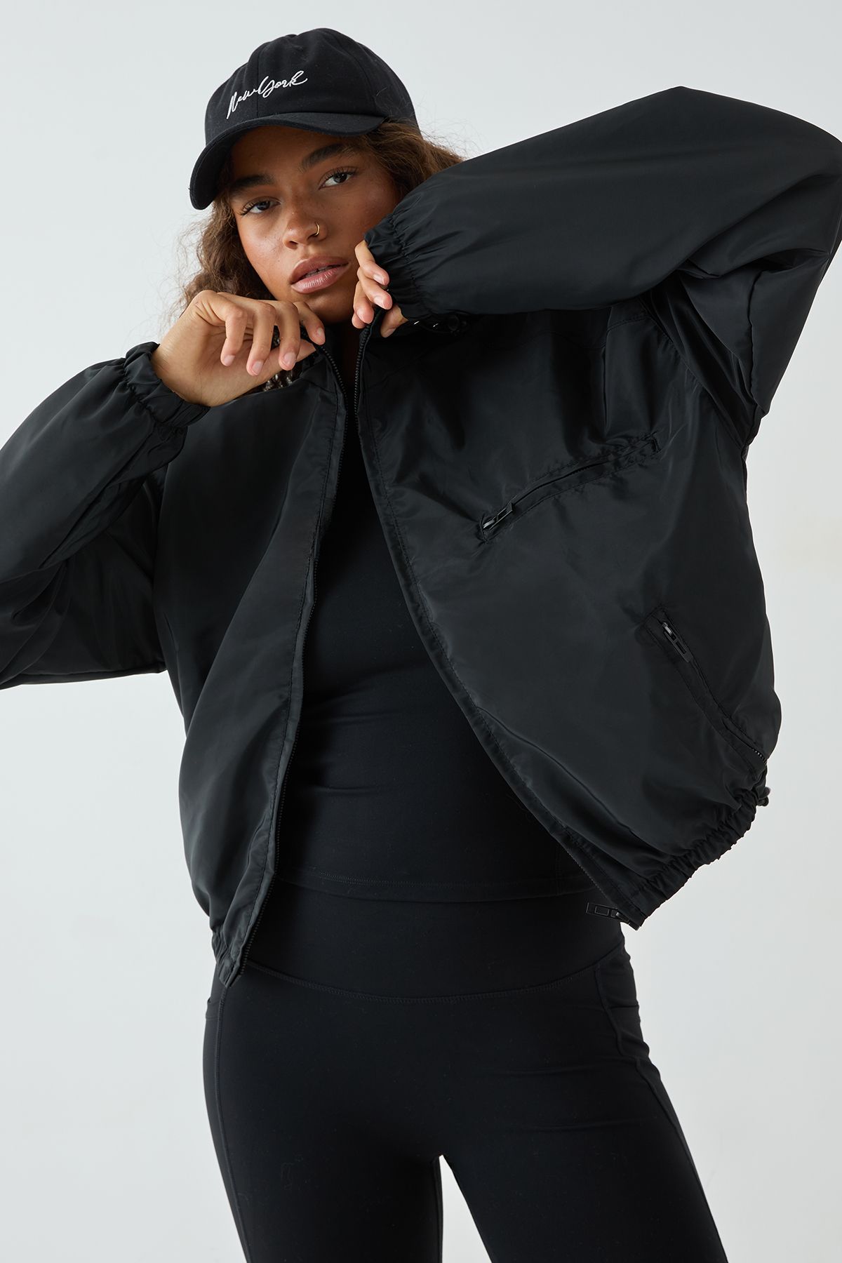 DSGN Studio DSGN Studio Funnel Neck Track Jacket Black image 3