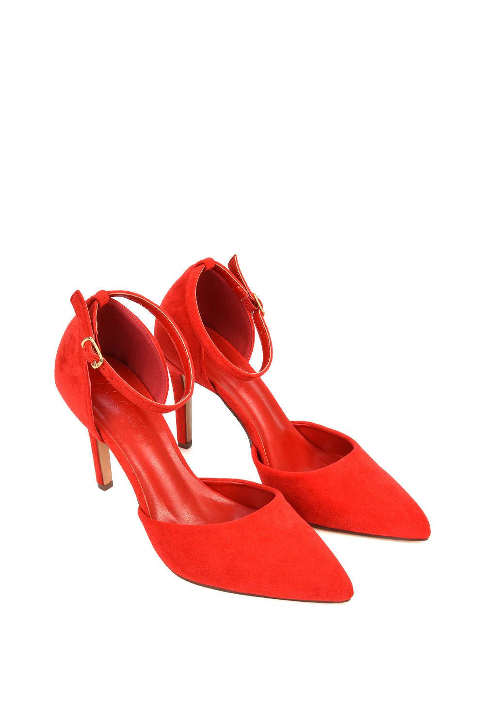 XY London 'Claire' D'Orsay Point Toe Ankle Strap Stiletto Heel Court Shoes image 4