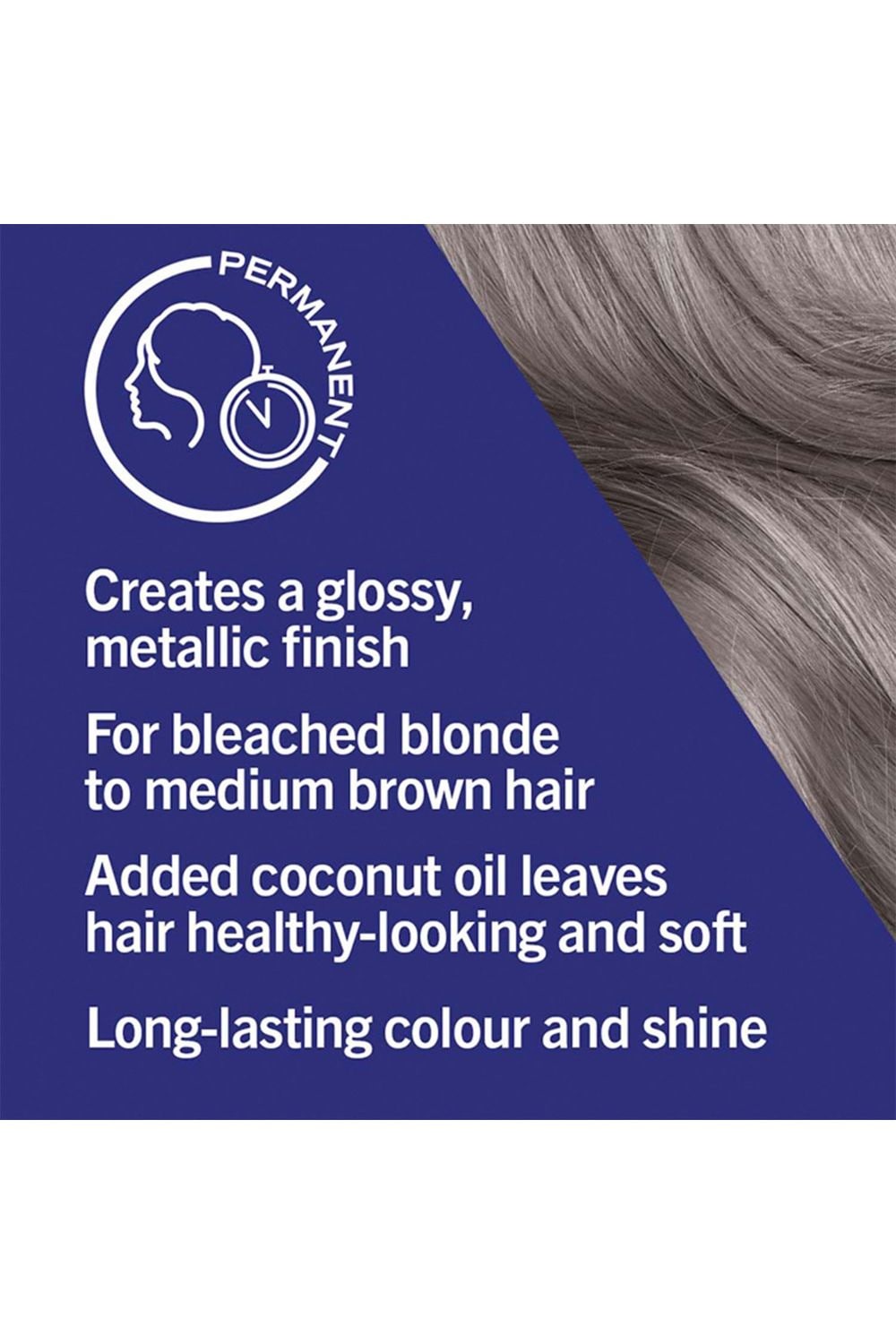 Schwarzkopf Live Metallic Shine Booster 'Hair Dye' U72, Dusty Silver image 4