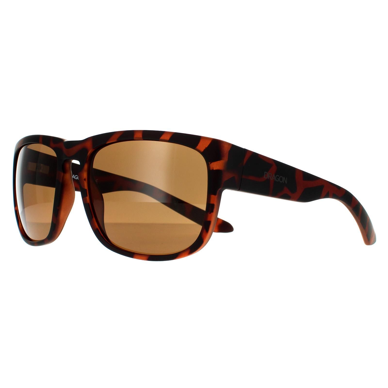 Dragon Square Matte Tortoise Bronze Sunglasses image 2