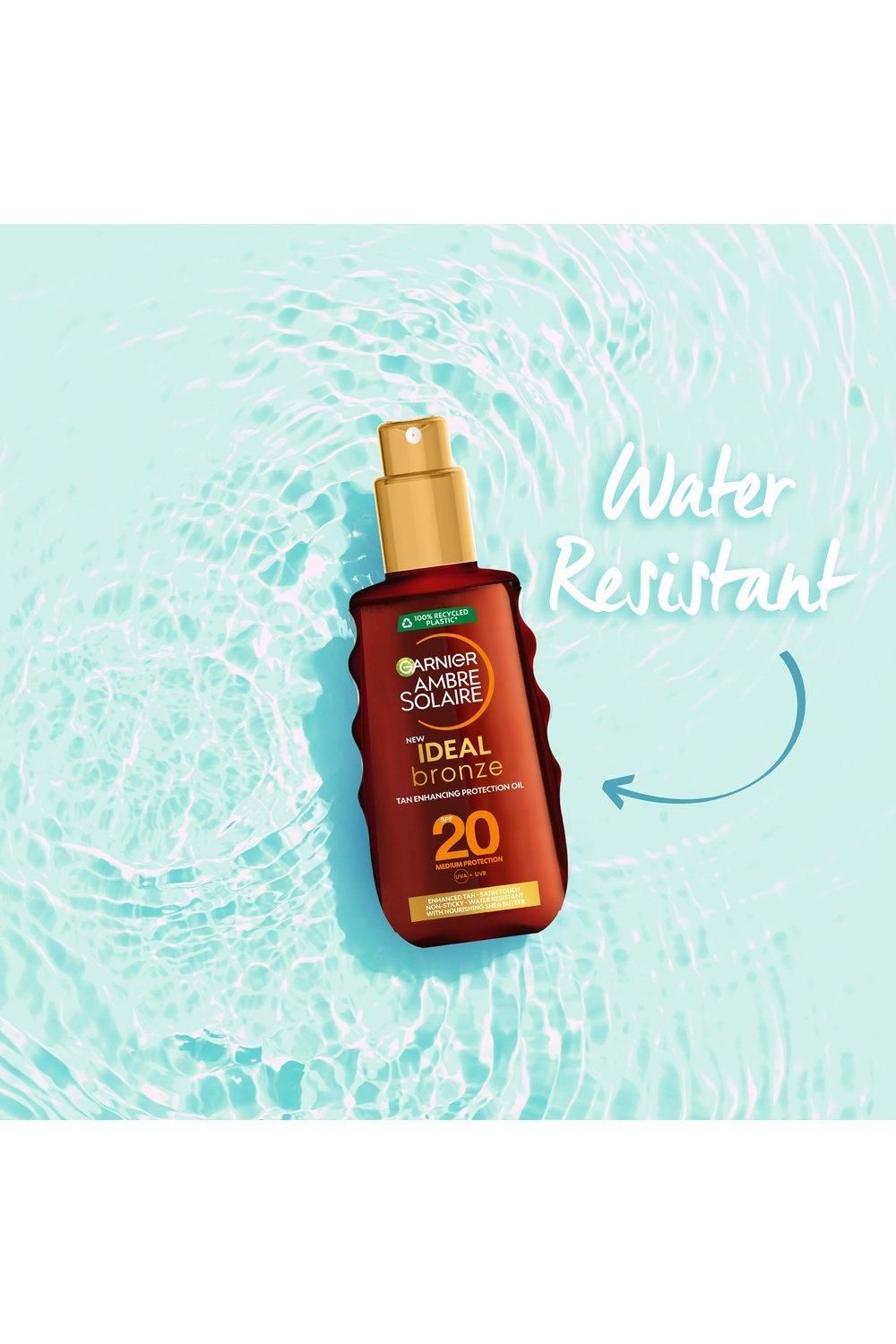 Garnier Ambre Solaire Ideal Bronze Protective Oil SPF20 Sun Cream Spray Multi image 2