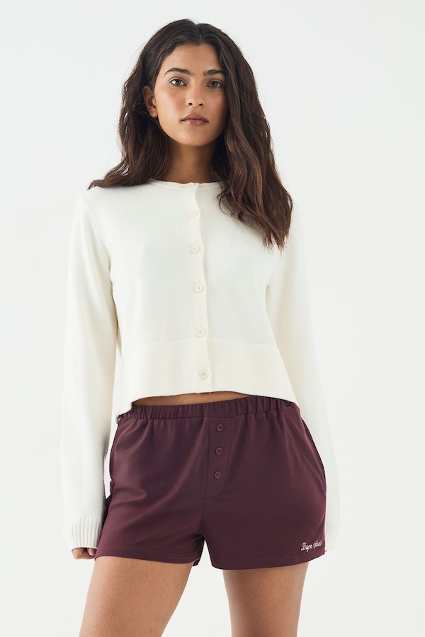 DSGN Studio DSGN Studio Lounge Henley Button Modal Short Burgundy