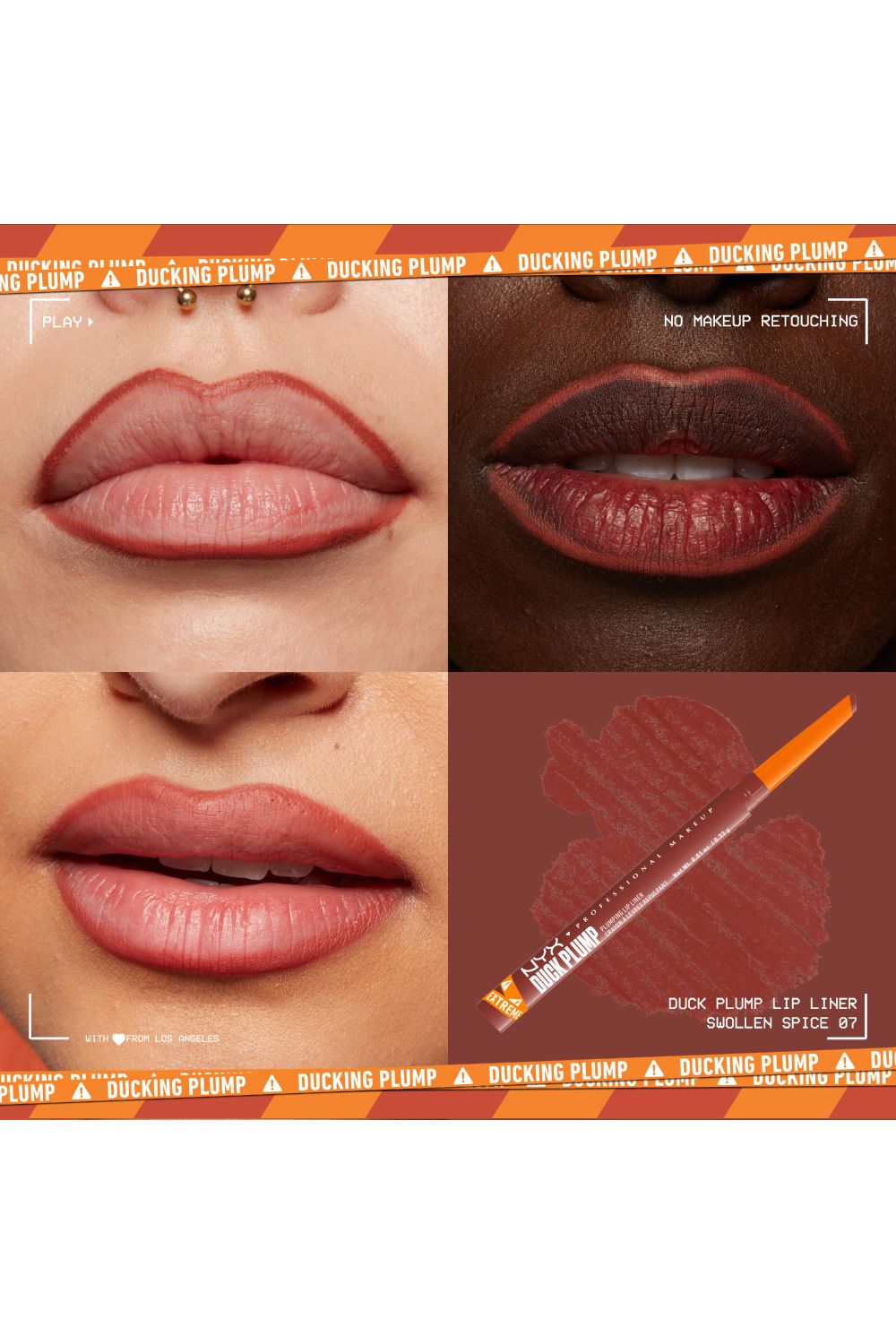 NYX Professional Makeup Duck Plump Plumping Lip Liner 0.33g Swollen Spice image 4