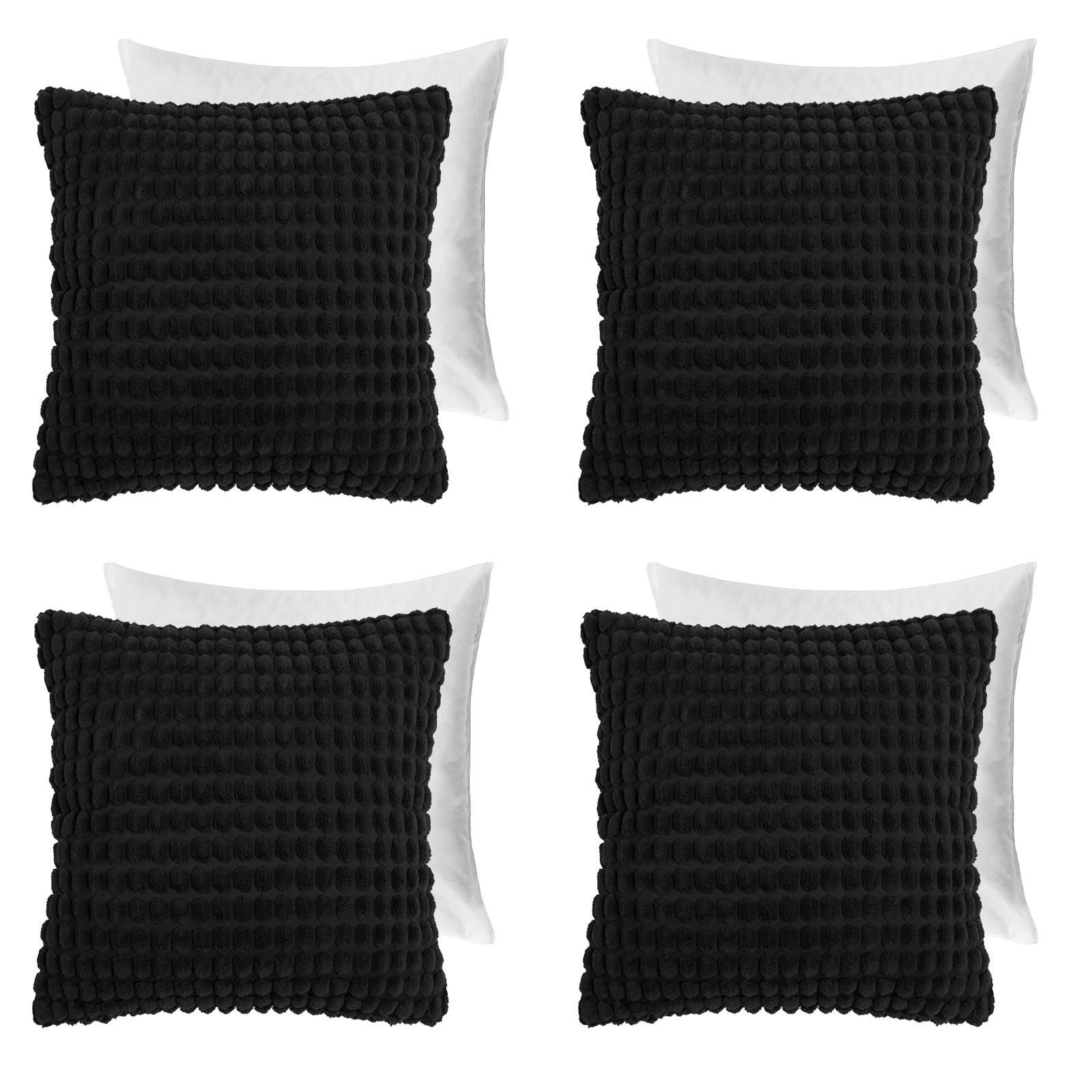OHS 4 Pack Bobble Filled Cushion Covers Home Decor Set image 1
