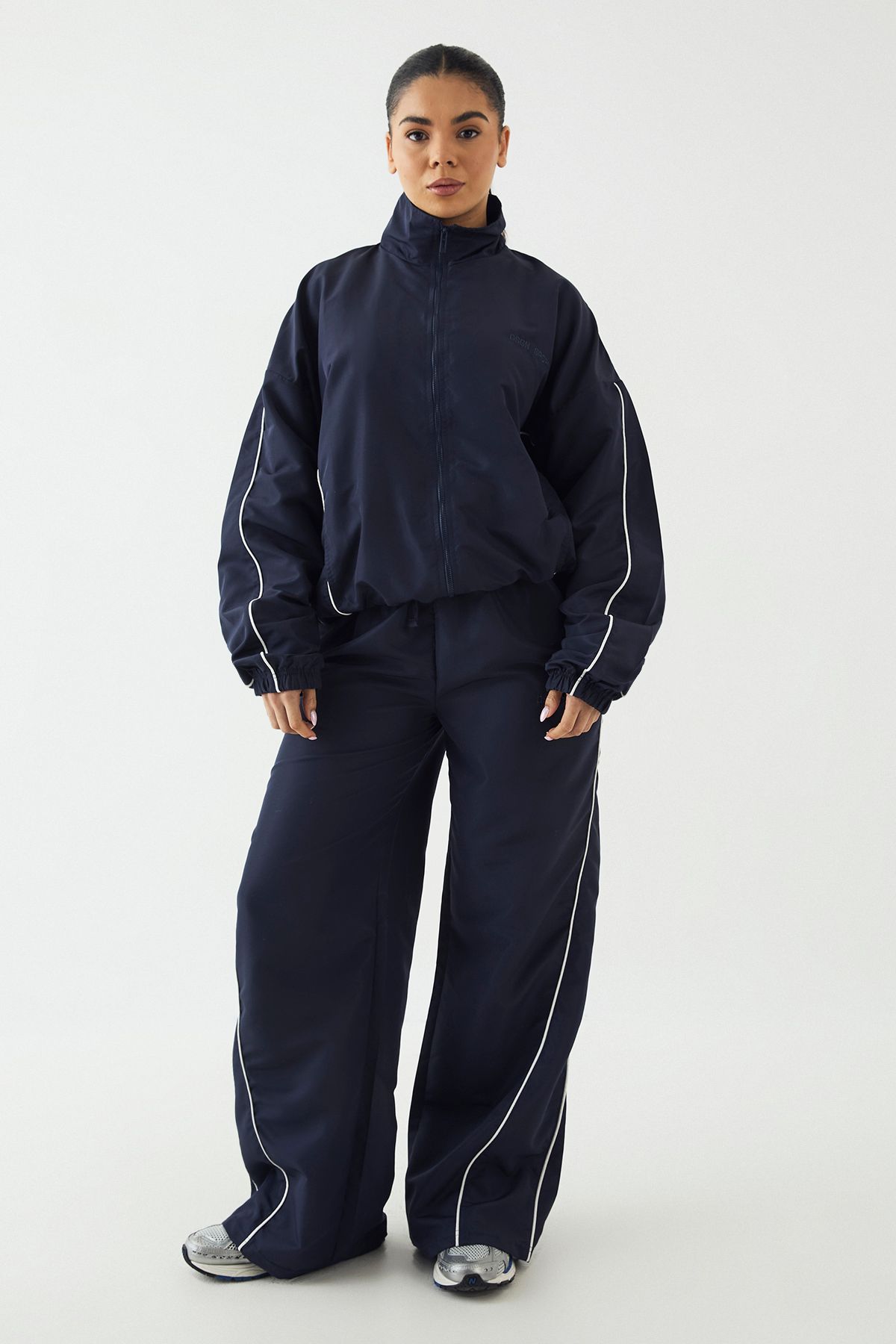 DSGN Studio DSGN Studio Training Club Nylon Track Jacket Navy image 3