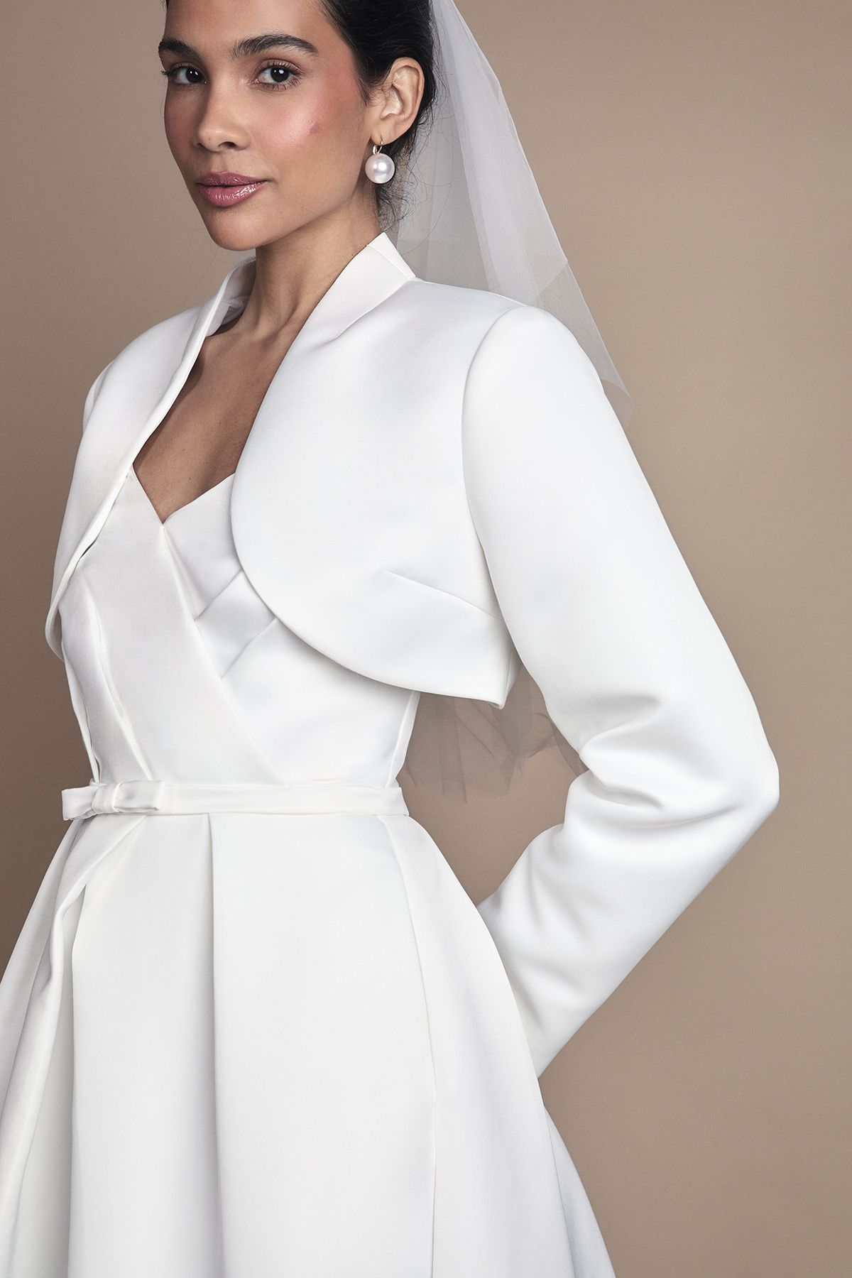 Coast Satin Bridal Bolero Jacket Ivory image 4