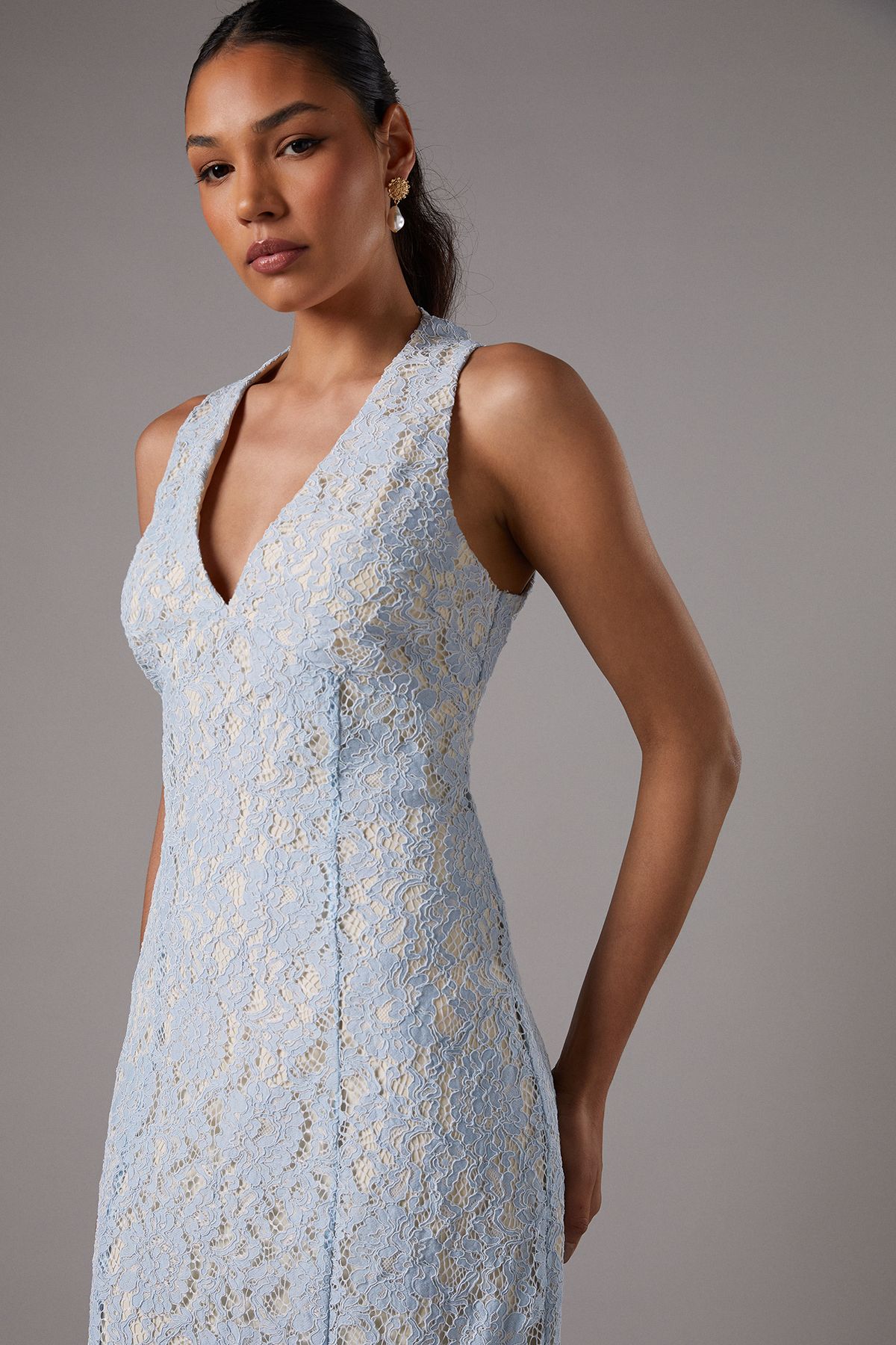 Coast Lace Maxi Dress Pale Blue image 4