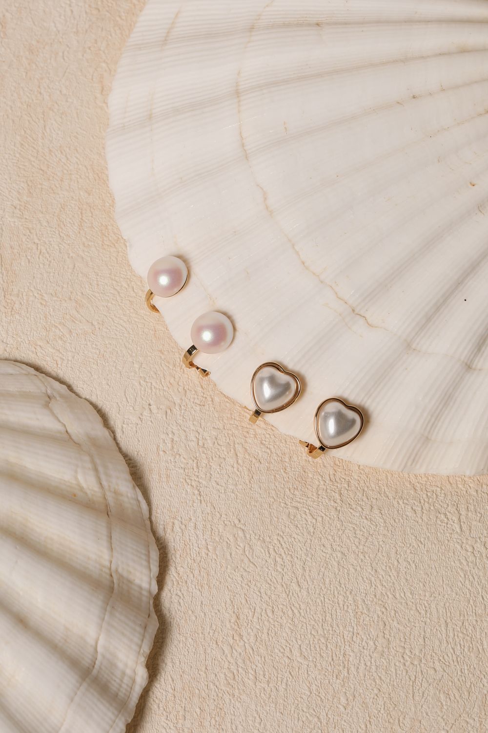 Jon Richard Gold Plated And Pearl Heart Clip Earrings image 2