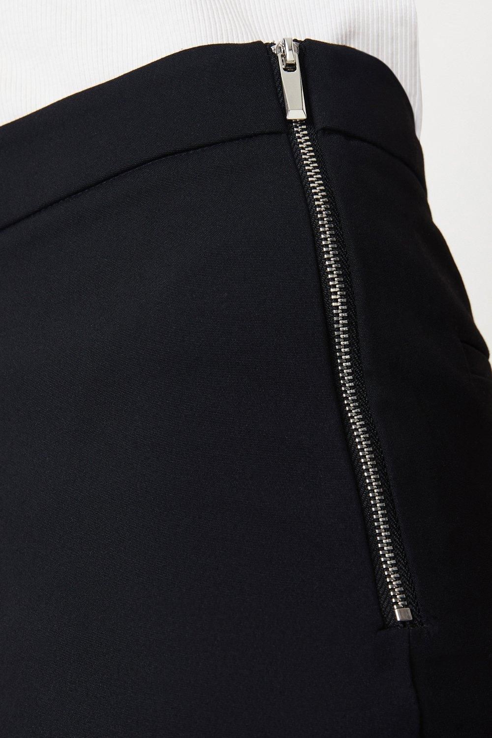 Oasis Side Zip Detail Cropped Trousers Black image 5