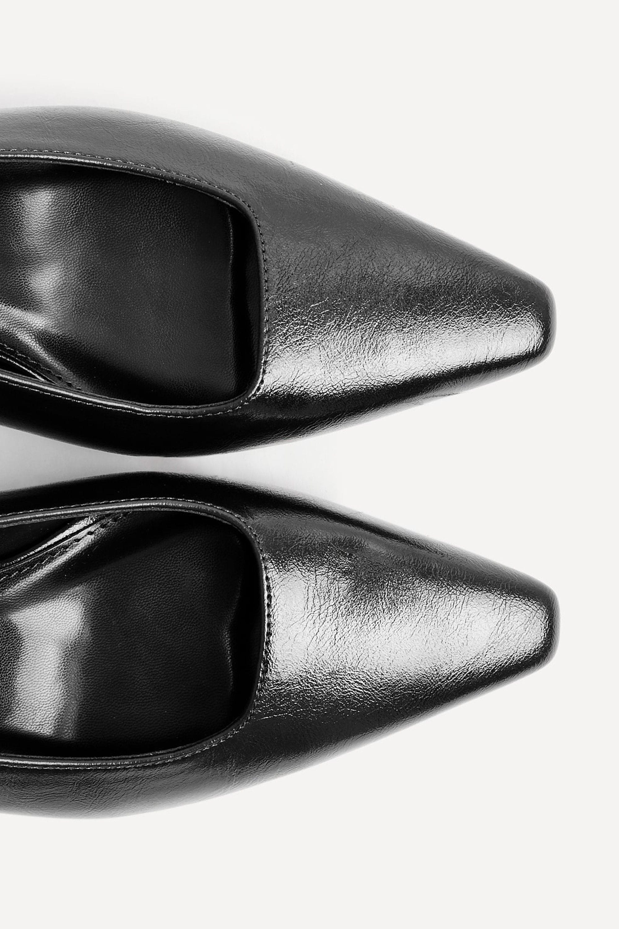 Linzi Avani Black Patent Faux Leather Sling Back Court Heel image 5