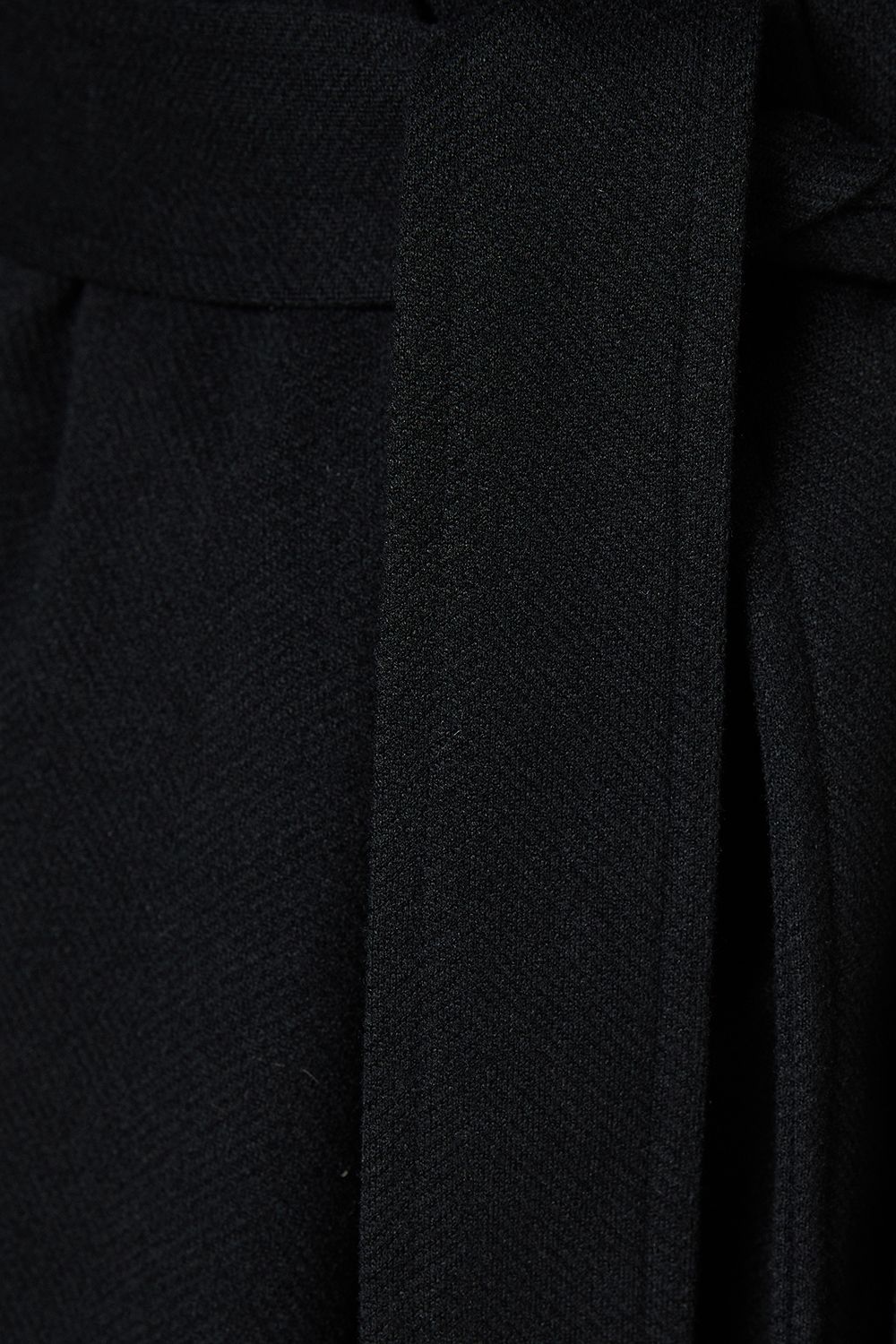 Dorothy Perkins Petite Herringbone Stripe Wrap Coat Black image 5