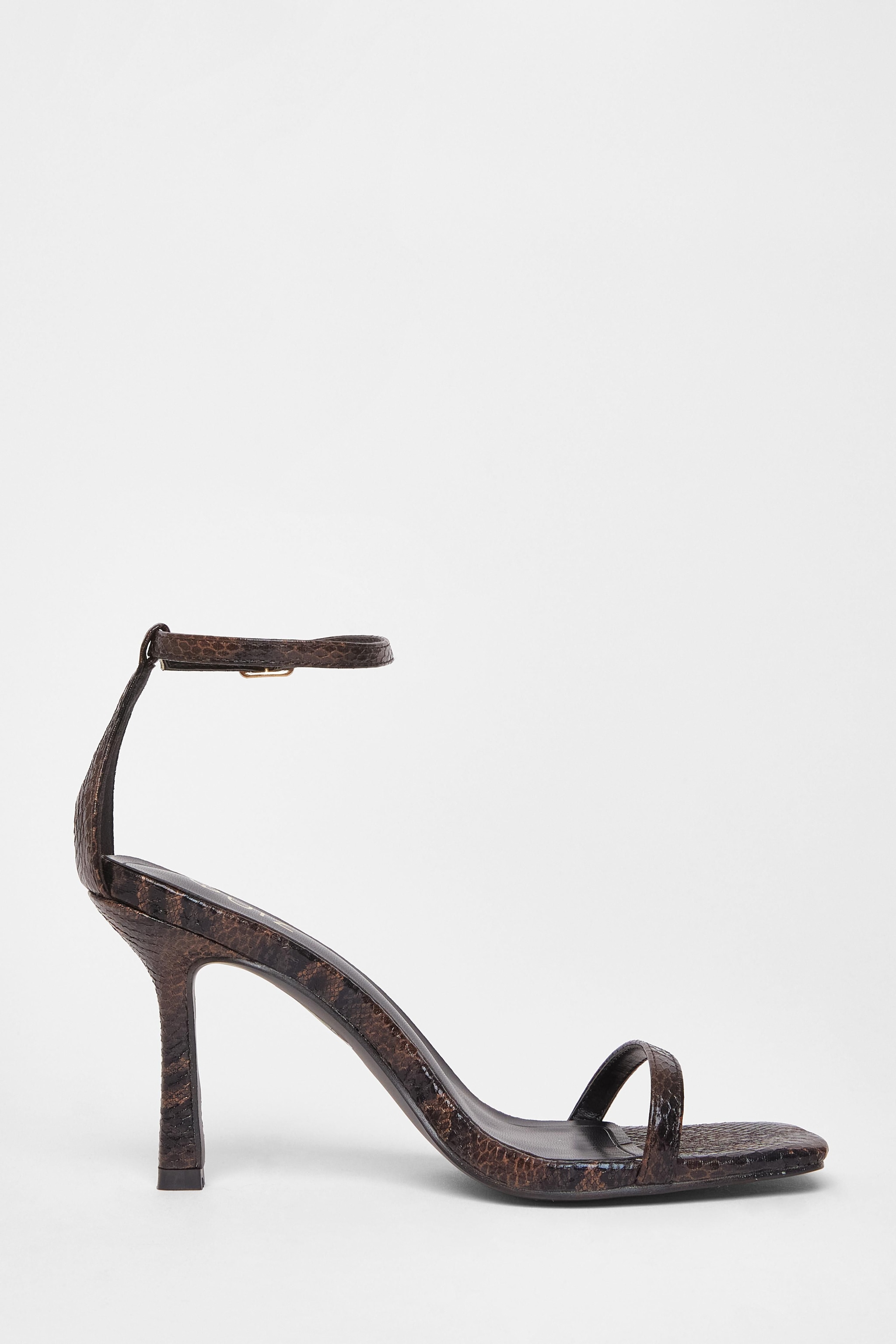 Quiz Multi Snake Print Barely There Heels image 5
