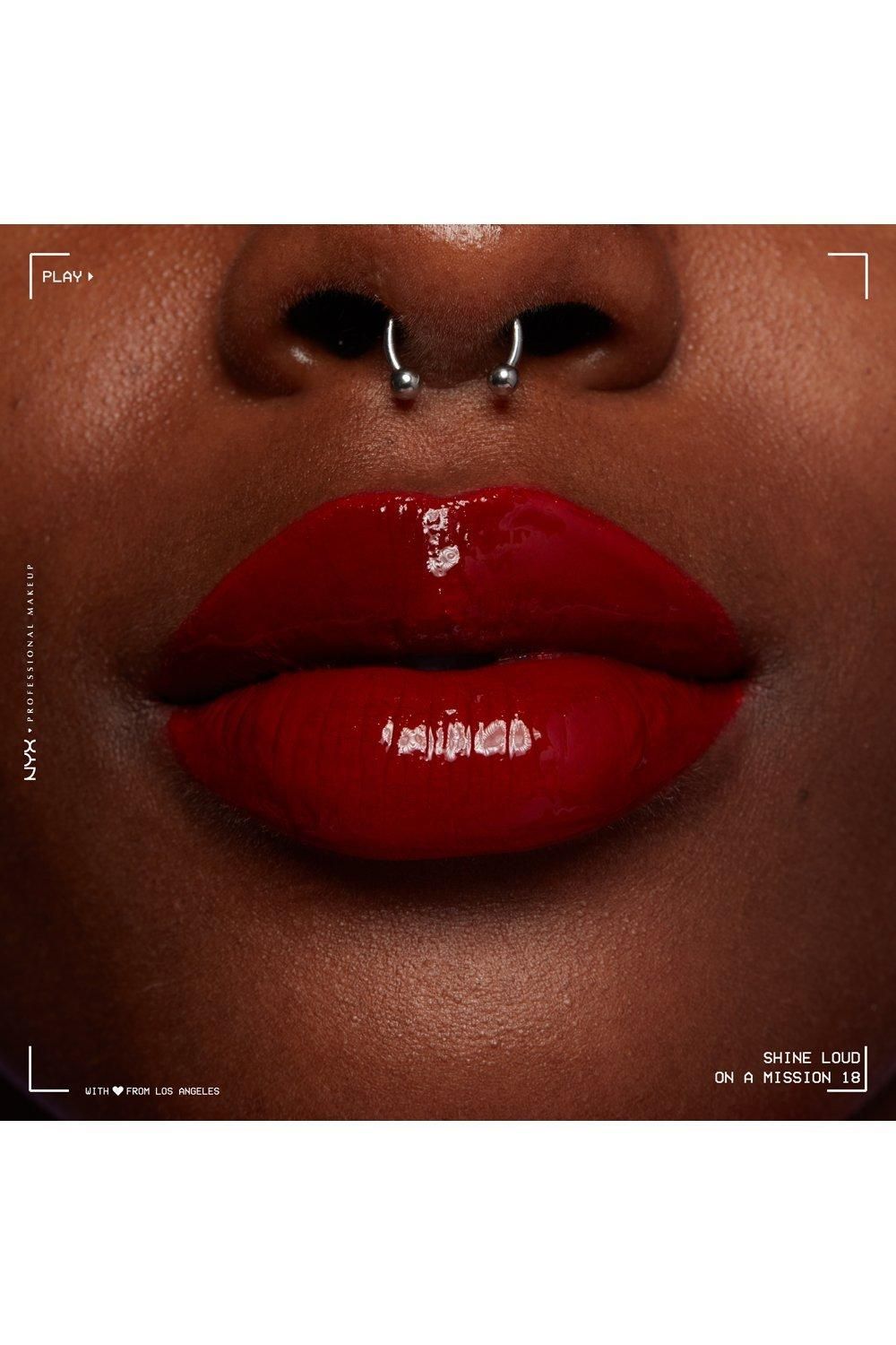 NYX Professional Makeup Shine Loud High Pigment Long Lasting Lip Shine Lip Gloss On A Mission image 4