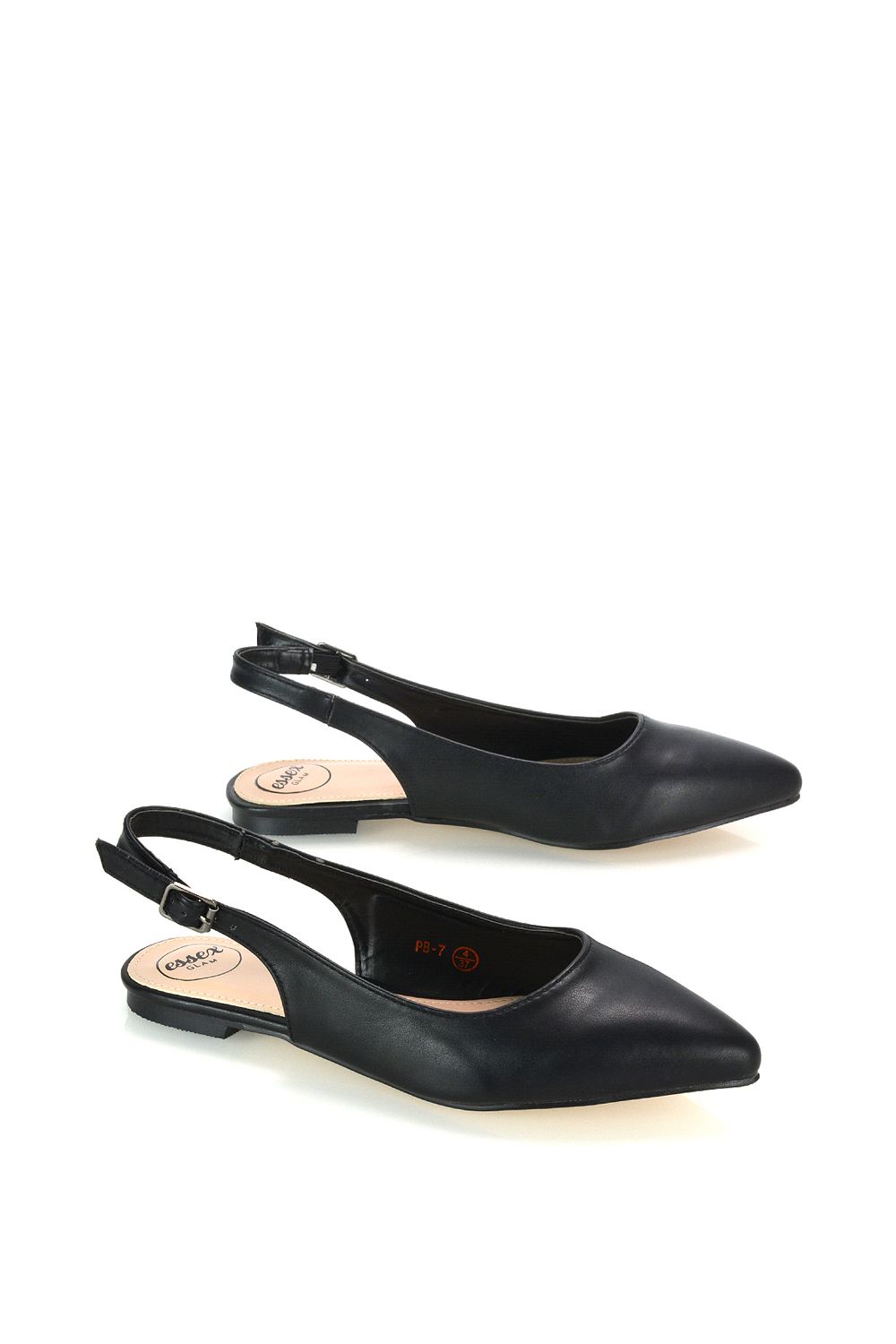 XY London 'Mindy' Pointed Toe Slingback Flat Ballerina Pumps image 3