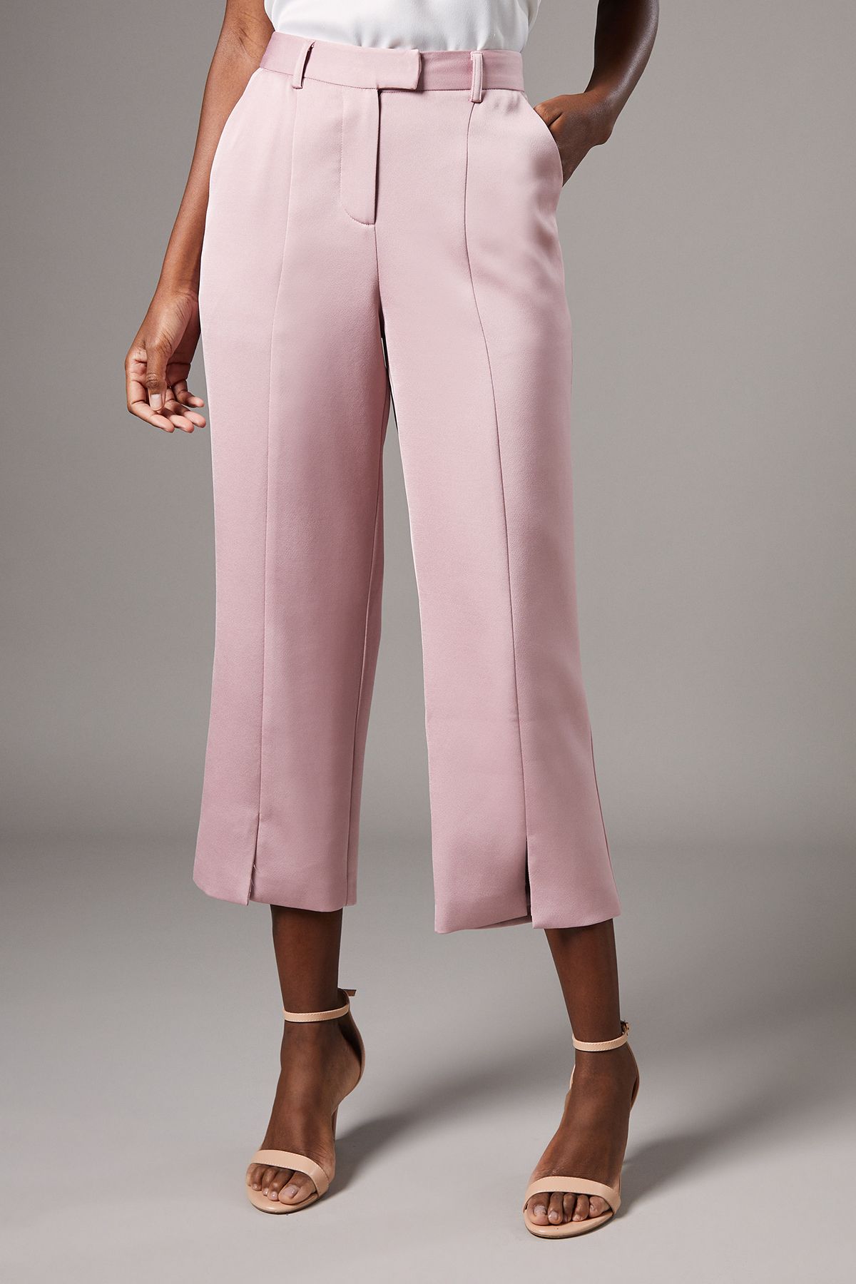 Coast Split Front Crop Trouser Blush image 2