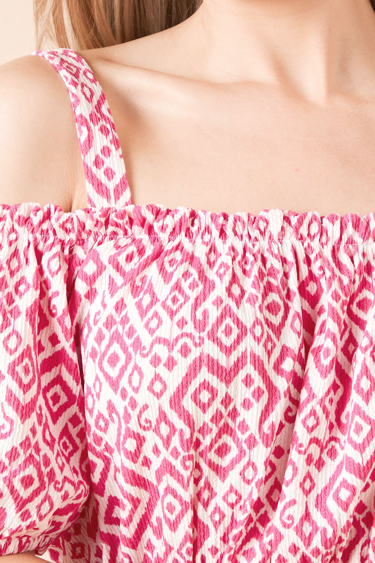 Dorothy Perkins Pink Bardot Puff Sleeve Playsuit Pink image 5