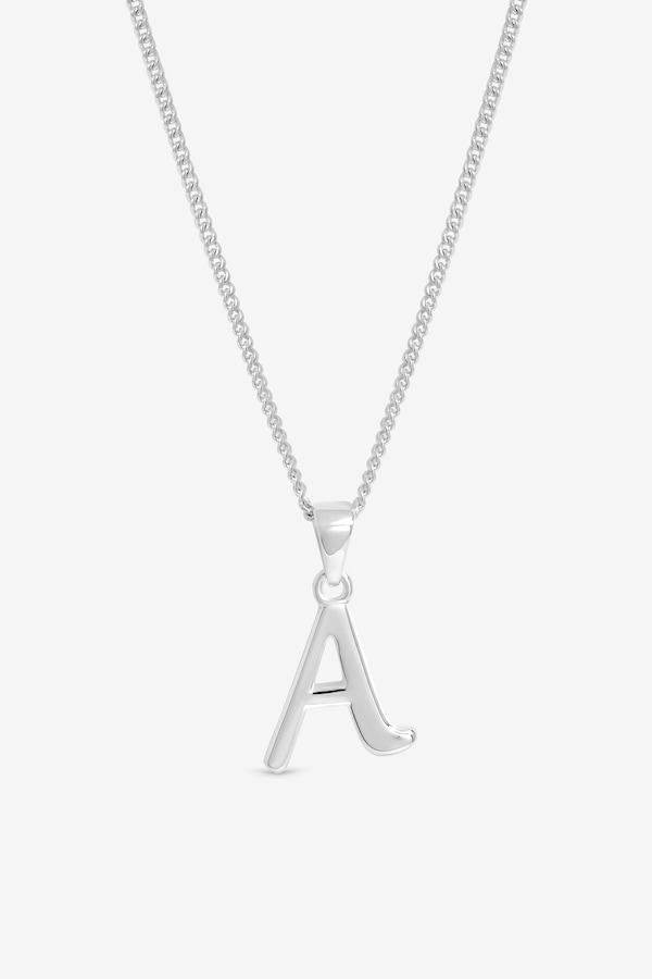 Simply Silver Sterling Silver 925 Initial Pendant - A