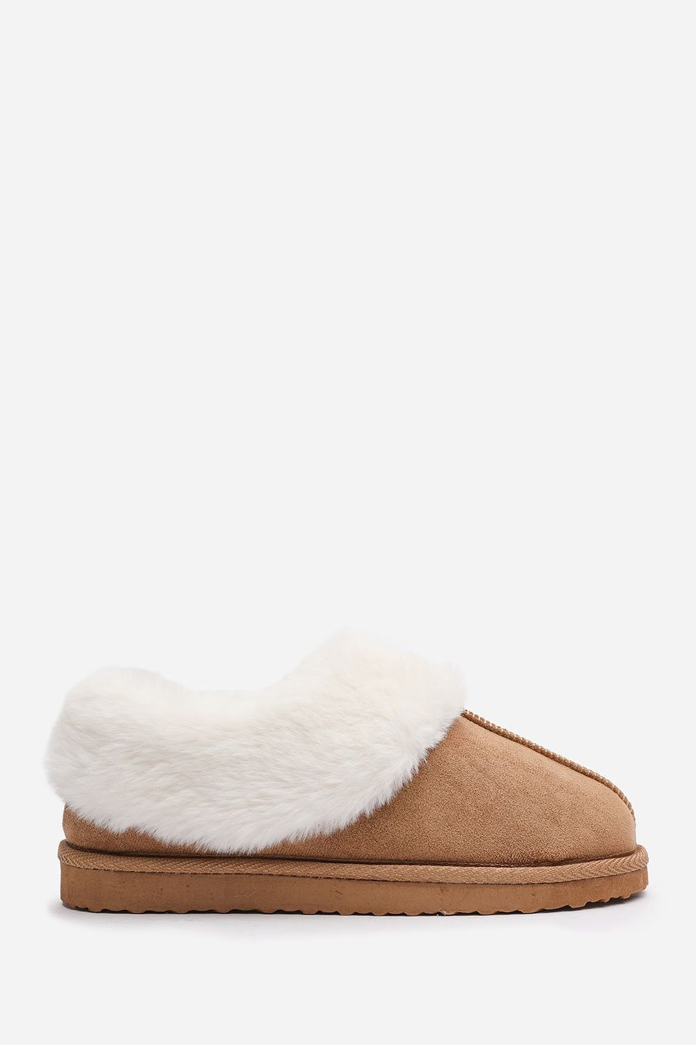 Where's That From 'Inaya' Mule Slippers with Faux Fur Collar Trim image 3