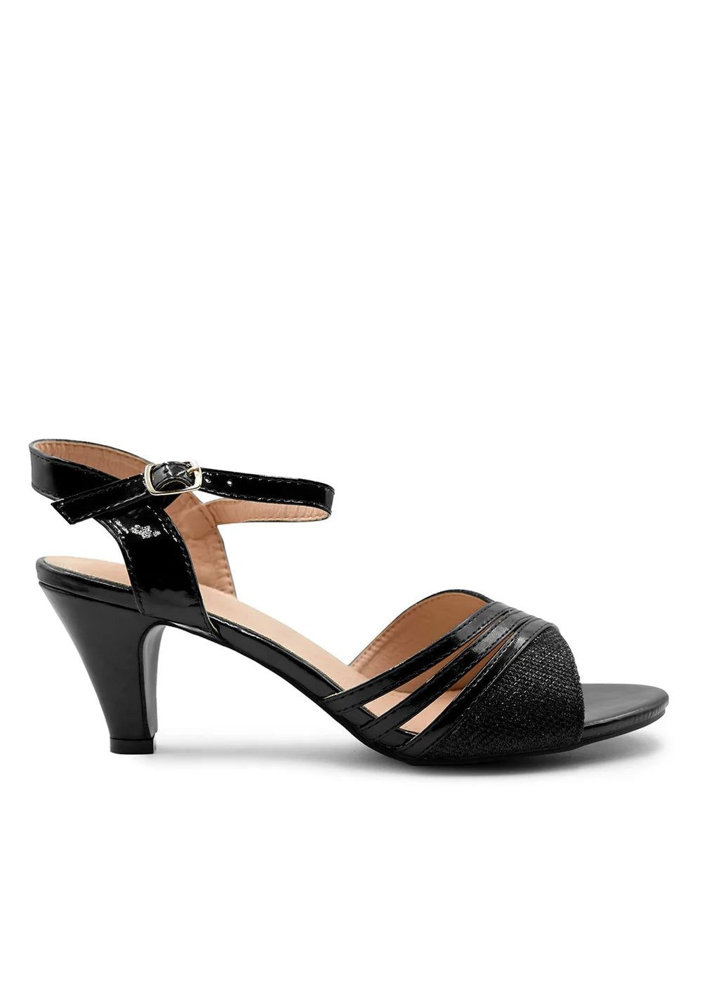 Where's That From 'Portugal' Wide Fit Low Heel Sandals Buckle Ankle Strap image 3