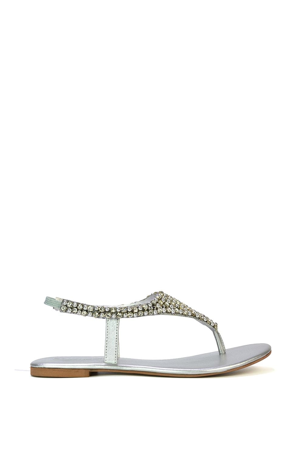 XY London 'Lauren' Embellished Toe Post Flat Sandals image 1