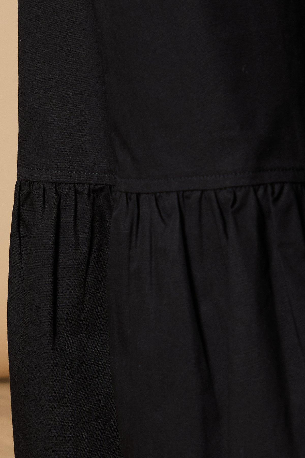 Oasis Petite Poplin Midi Skirt Black image 5